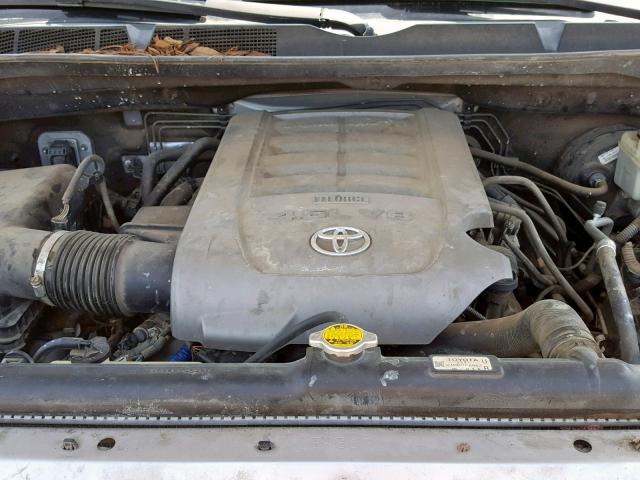 5TFKM5F12AX001153 - 2010 TOYOTA TUNDRA SILVER photo 7