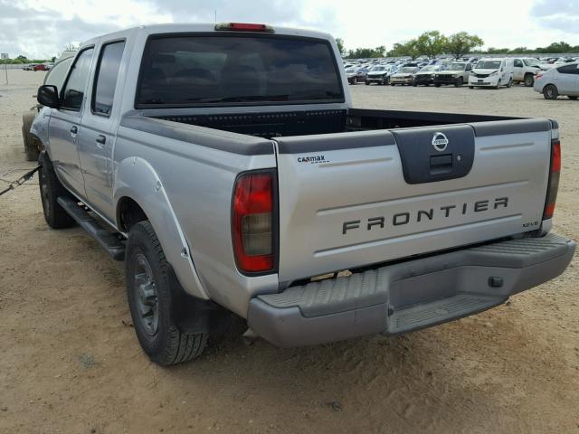 1N6ED27T44C439919 - 2004 NISSAN FRONTIER C SILVER photo 3