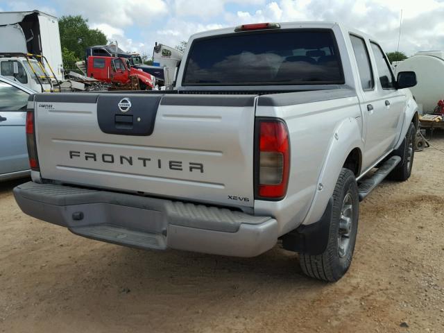 1N6ED27T44C439919 - 2004 NISSAN FRONTIER C SILVER photo 4