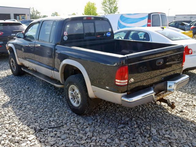 1B7GG2AN6YS708866 - 2000 DODGE DAKOTA QUA BLACK photo 3