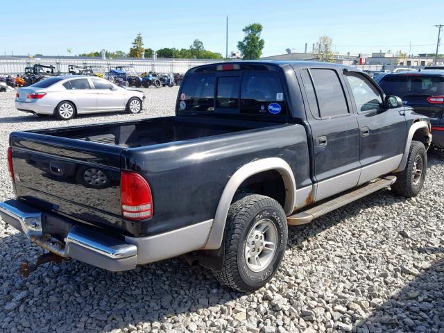 1B7GG2AN6YS708866 - 2000 DODGE DAKOTA QUA BLACK photo 4