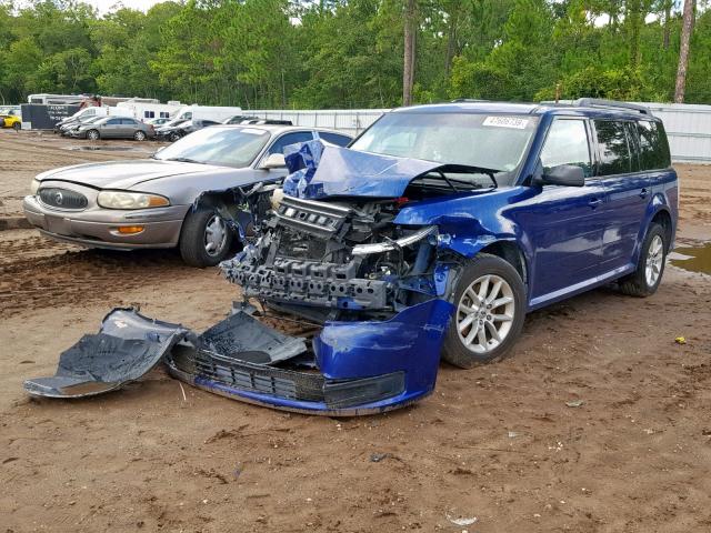 2FMGK5B88FBA17463 - 2015 FORD FLEX SE BLUE photo 2