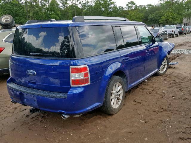 2FMGK5B88FBA17463 - 2015 FORD FLEX SE BLUE photo 4