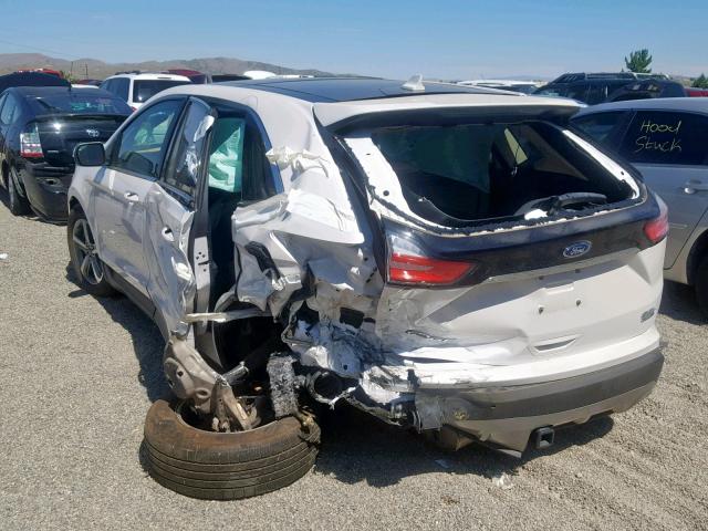 2FMPK4J94KBB02332 - 2019 FORD EDGE SEL WHITE photo 3