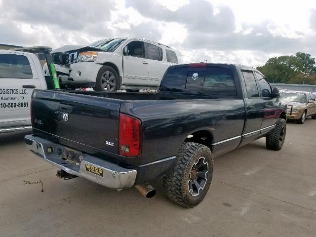3D7KR28C77G716625 - 2007 DODGE RAM 2500 S შავი ფოტო 4