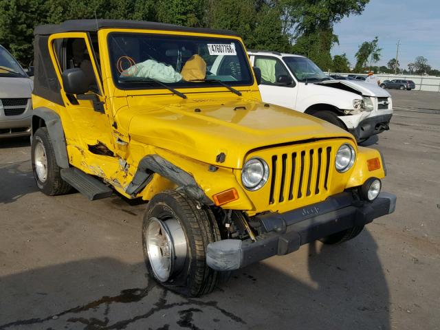 1J4FA49S85P386324 - 2005 JEEP WRANGLER / YELLOW photo 1