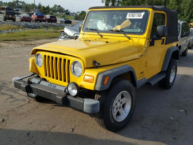 1J4FA49S85P386324 - 2005 JEEP WRANGLER / YELLOW photo 2