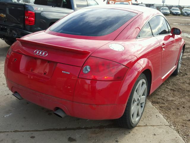 TRUWT28N241010953 - 2004 AUDI TT QUATTRO RED photo 4