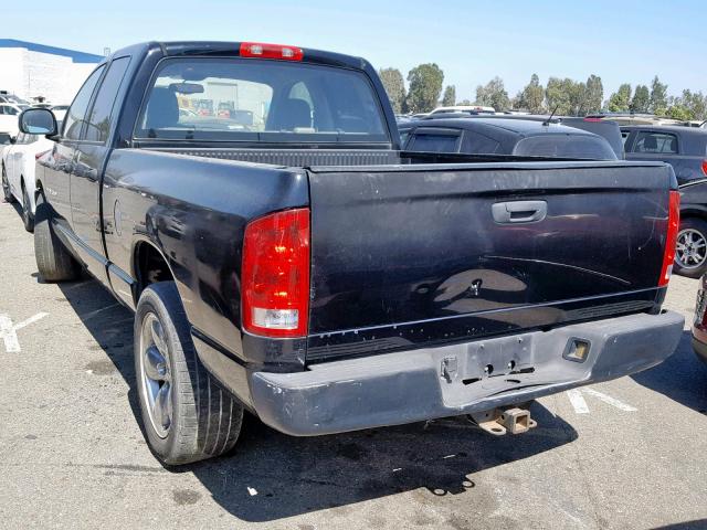 1D7HA18D93S283512 - 2003 DODGE RAM 1500 S BLACK photo 3