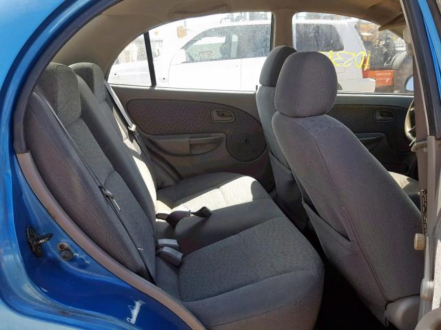 KNADC125036269766 - 2003 KIA RIO BLUE photo 6