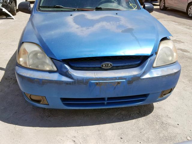 KNADC125036269766 - 2003 KIA RIO BLUE photo 9