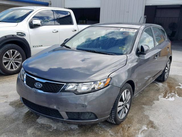 KNAFU5A24D5742340 - 2013 KIA FORTE EX GRAY photo 2