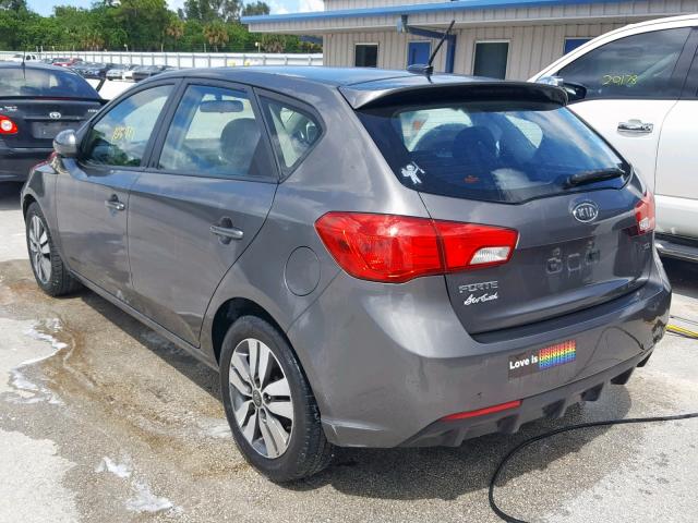 KNAFU5A24D5742340 - 2013 KIA FORTE EX GRAY photo 3