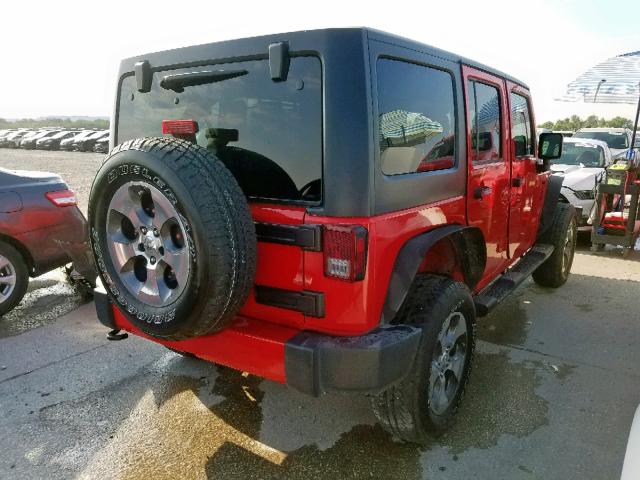 1C4HJWEG7HL596193 - 2017 JEEP WRANGLER U RED photo 4