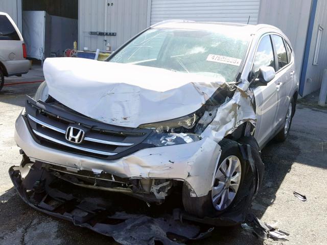 5J6RM3H79DL010815 - 2013 HONDA CR-V EXL SILVER photo 2