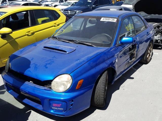 JF1GD29623G507389 - 2003 SUBARU IMPREZA WR BLUE photo 2