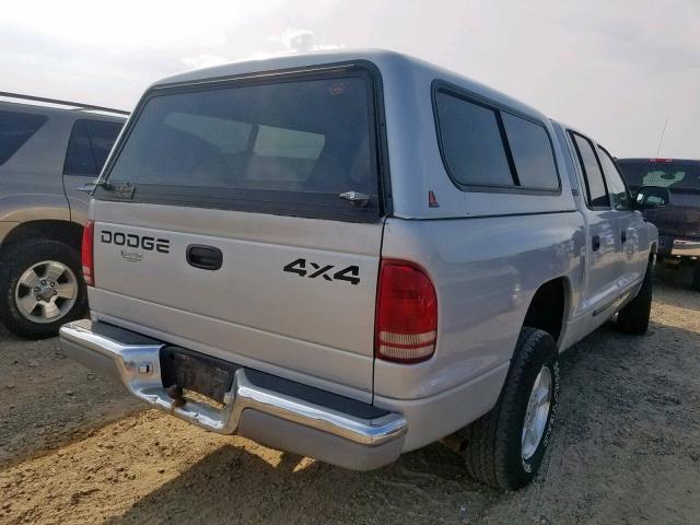 1B7GG2AN41S135228 - 2001 DODGE DAKOTA QUA SILVER photo 4