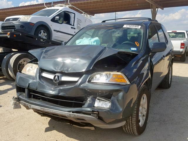 2HNYD18646H533439 - 2006 ACURA MDX TOURIN BLUE photo 2