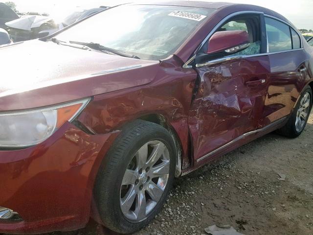 1G4GE5EV6AF325151 - 2010 BUICK LACROSSE C MAROON photo 10