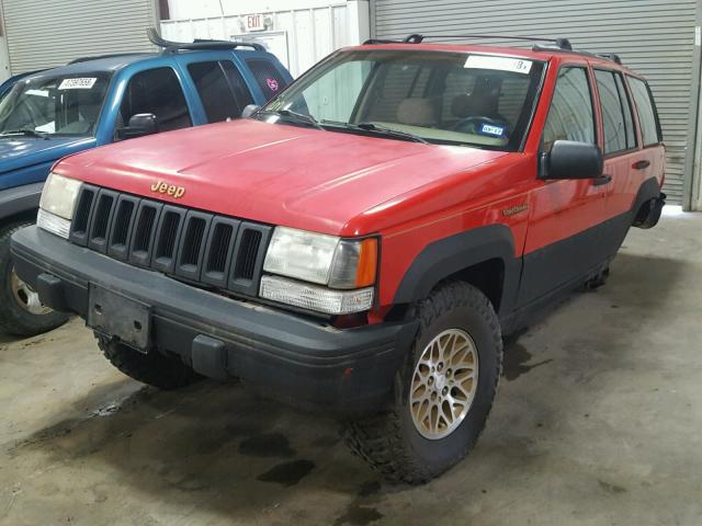 1J4GZ78Y0RC207856 - 1994 JEEP GRAND CHER RED photo 2