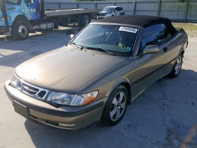 YS3DF78K727000353 - 2002 SAAB 9-3 SE BROWN photo 2