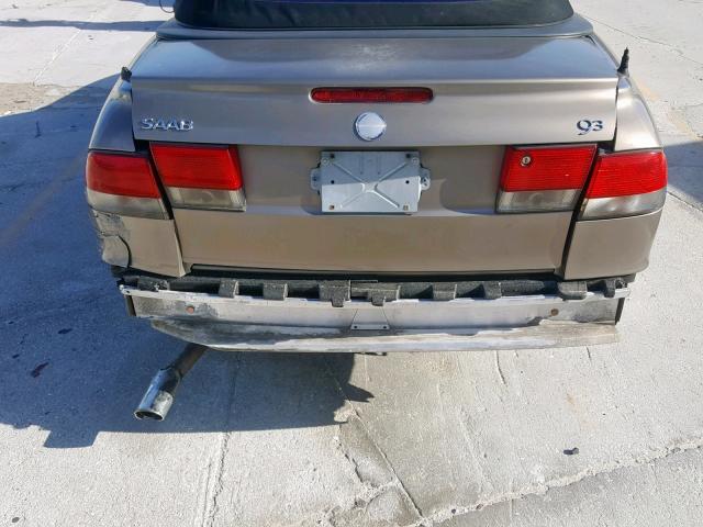 YS3DF78K727000353 - 2002 SAAB 9-3 SE BROWN photo 9