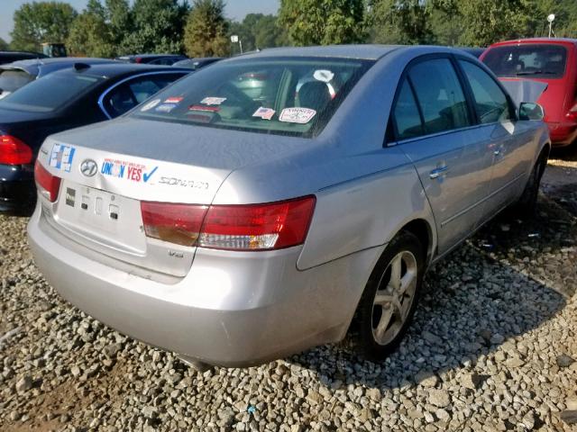 5NPEU46F66H066688 - 2006 HYUNDAI SONATA GRAY photo 4