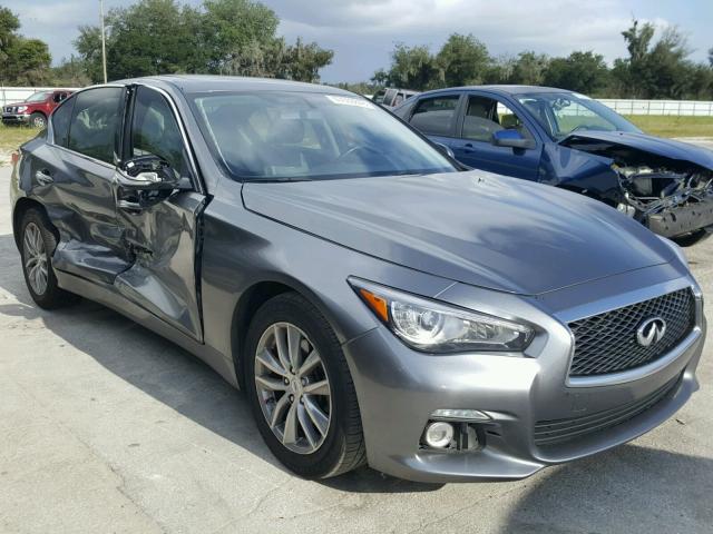 JN1BV7AR3EM704325 - 2014 INFINITI Q50 BASE GRAY photo 1