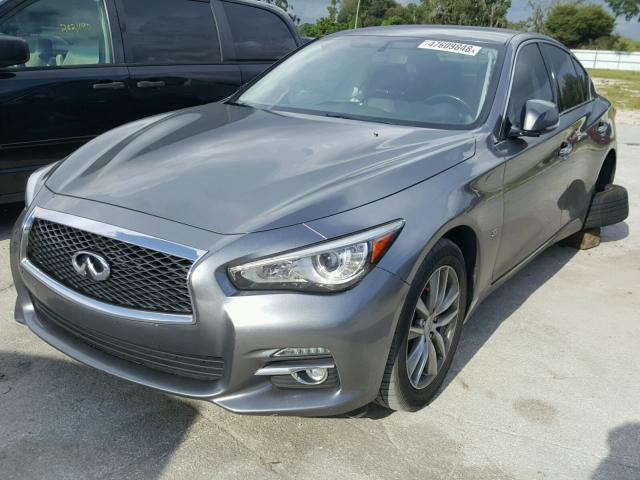 JN1BV7AR3EM704325 - 2014 INFINITI Q50 BASE GRAY photo 2