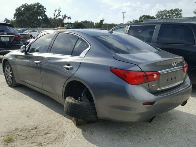 JN1BV7AR3EM704325 - 2014 INFINITI Q50 BASE GRAY photo 3