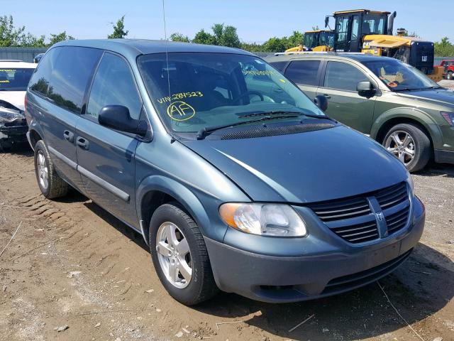 1D4GP25R85B284523 - 2005 DODGE CARAVAN SE GREEN photo 1