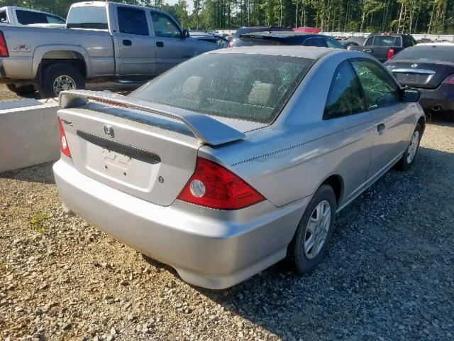 1HGEM22365L048364 - 2005 HONDA CIVIC DX V SILVER photo 4