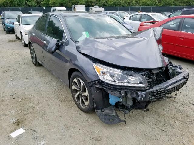 1HGCR2F82HA201028 - 2017 HONDA ACCORD EXL GRAY photo 1