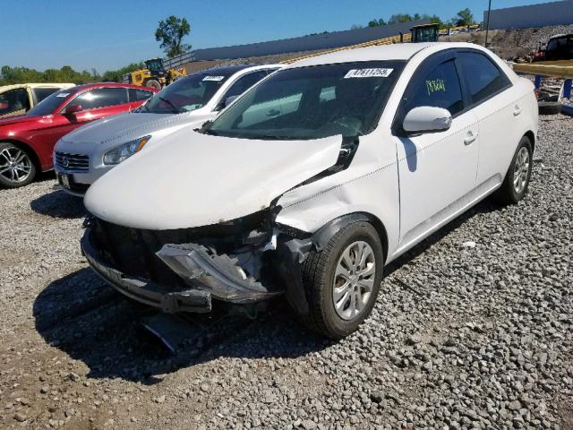 KNAFU4A26A5850190 - 2010 KIA FORTE EX WHITE photo 2