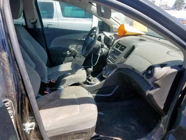1G1JB5SH1C4169321 - 2012 CHEVROLET SONIC LS BLACK photo 5