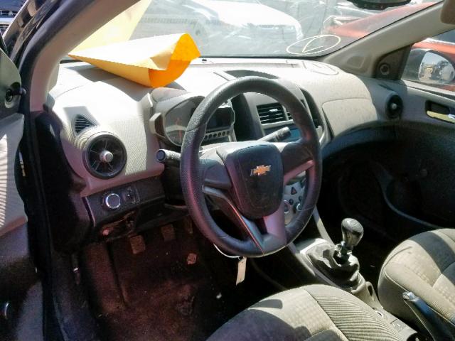 1G1JB5SH1C4169321 - 2012 CHEVROLET SONIC LS BLACK photo 9