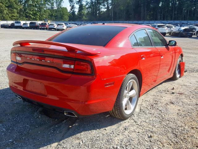 2C3CDXHG9EH227562 - 2014 DODGE CHARGER SX RED photo 4