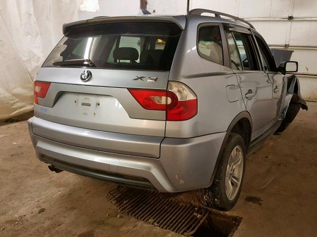 WBXPA93436WD27504 - 2006 BMW X3 3.0I BLUE photo 4