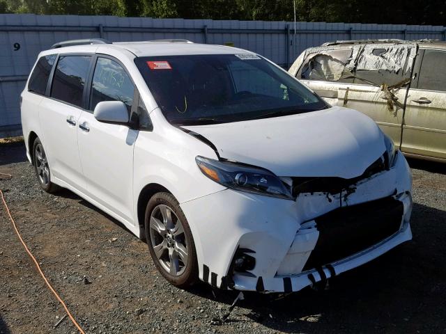 5TDXZ3DC1KS984978 - 2019 TOYOTA SIENNA SE WHITE photo 1