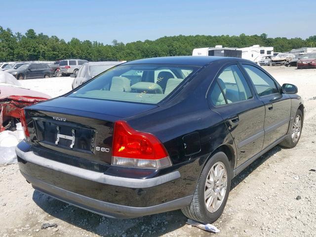 YV1RS61T232271254 - 2003 VOLVO S60 BLACK photo 4