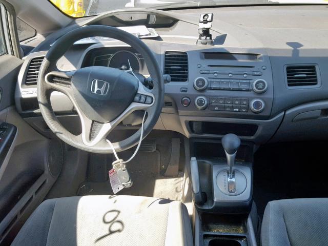 2HGFA16579H301326 - 2009 HONDA CIVIC LX SILVER photo 9