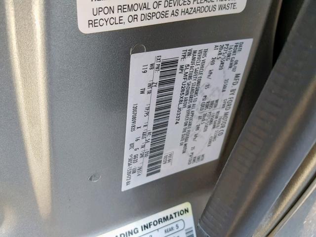 5LMFU285X8LJ03374 - 2008 LINCOLN NAVIGATOR ნაცრისფერი ფოტო 10