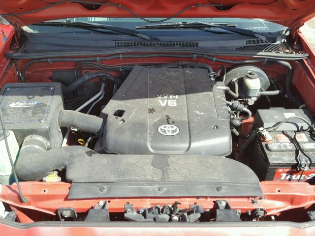 5TETU22N67Z339331 - 2007 TOYOTA TACOMA X-R RED photo 7