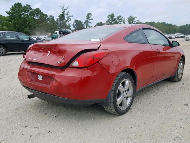 1G2ZH18N574172876 - 2007 PONTIAC G6 GT RED photo 4