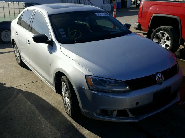 3VW2K7AJ1CM406712 - 2012 VOLKSWAGEN JETTA BASE Արծաթագույն լուսանկար 1