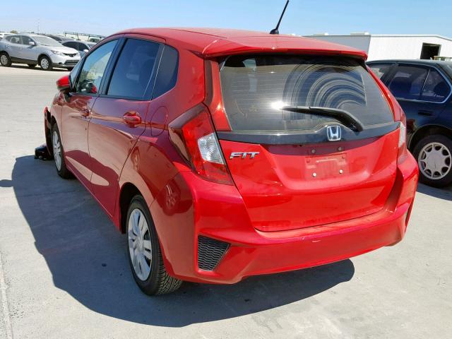 JHMGK5H55GX013588 - 2016 HONDA FIT LX RED photo 3