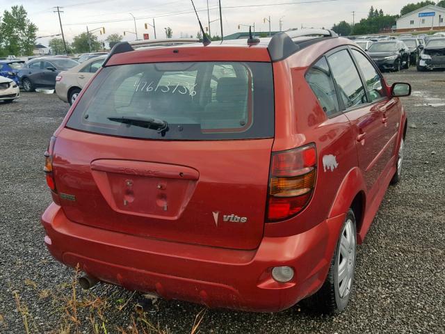 5Y2SL67878Z409456 - 2008 PONTIAC VIBE RED photo 4