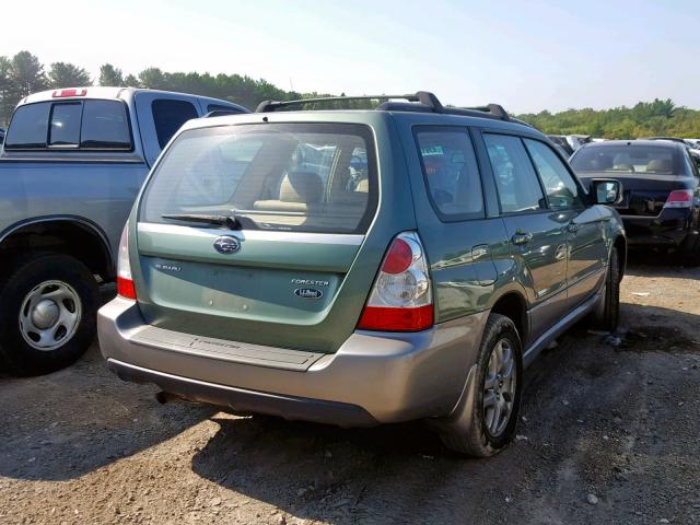 JF1SG67657H703869 - 2007 SUBARU FORESTER 2 TEAL photo 4