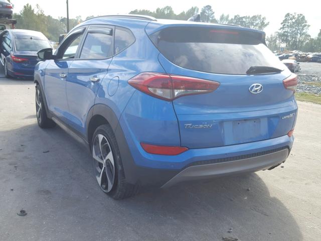 KM8J33A21GU210375 - 2016 HYUNDAI TUCSON LIM BLUE photo 3