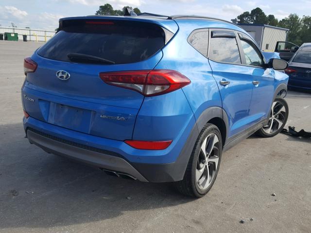 KM8J33A21GU210375 - 2016 HYUNDAI TUCSON LIM BLUE photo 4